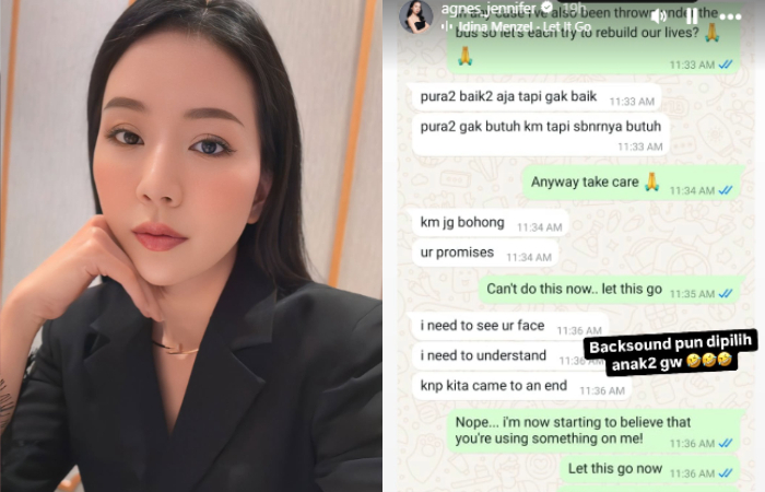 Agnes Jennifer bongkar isi pesan Gayung Lope Pink alias Natasha ke David Clement.