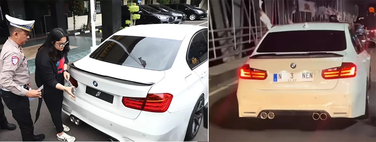 Mobil BMW N 3 NEN milik Raysa Salika.