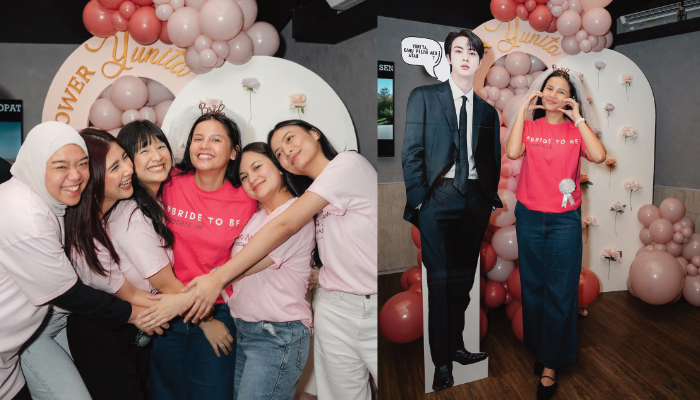 Yunita Siregar pemeran kaluna di home sweet loan menikah gelar bridal shower dan foto bareng Jin BTS.