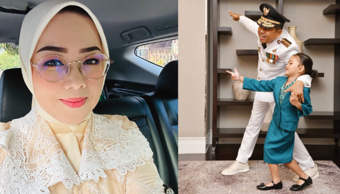 Dedy Mulyadi datang ke pelantikan ditemani oleh sang putri.