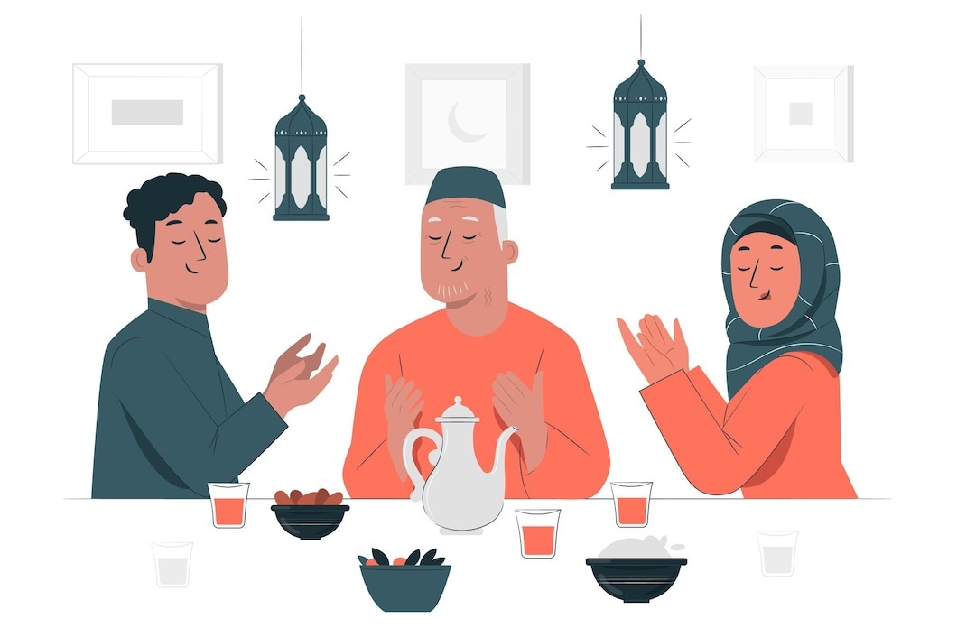 Ilustrasi sahur pertama di ramadhan 2025.
