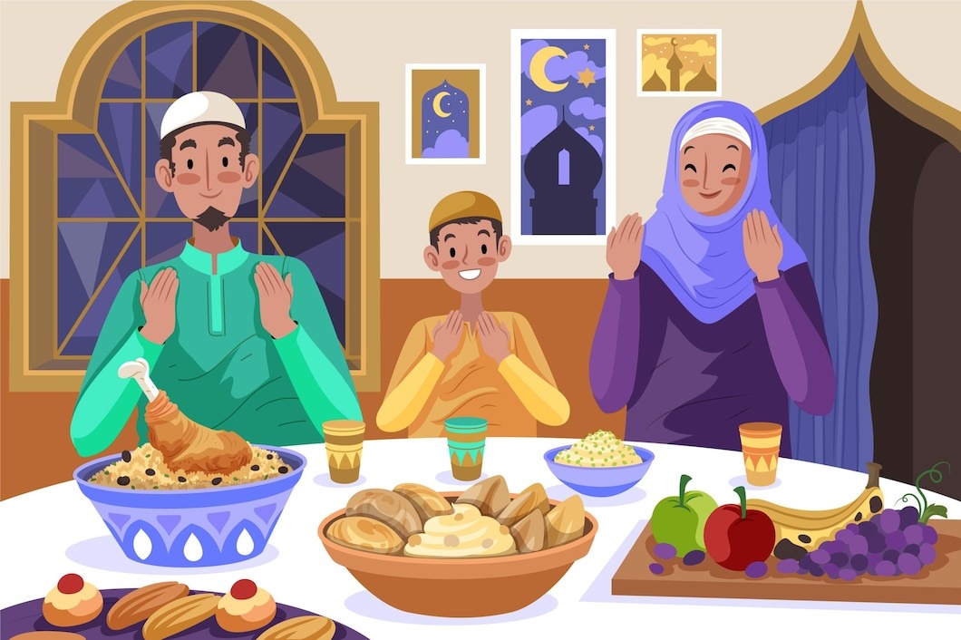 Ilustrasi buka puasa di ramadhan 2025.
