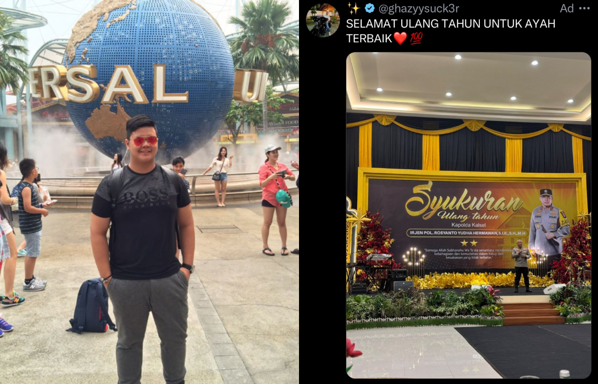 Apa akun Instagram dan TikTok Ghazyendha Aditya Pratama yang viral usai ucapkan ulang tahun berbayar ke Kapolde Kalsel.