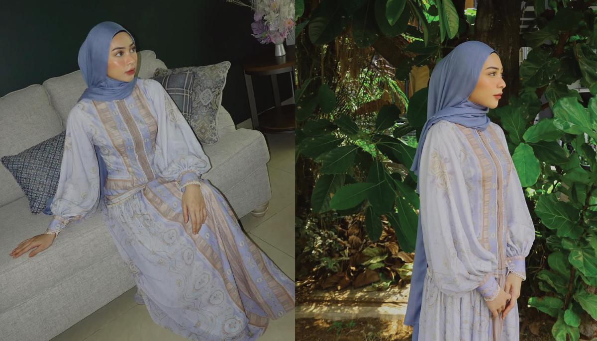 Warna powder blue, tren fasion di lebaran 2025.