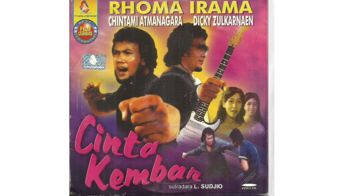 Mengenang jejak karir Herry Irama dalam poster film Cinta Kembar bersama Rhoma Irama.