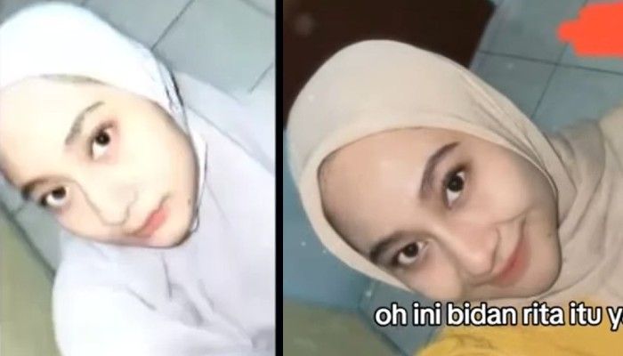 Sosok yang diduga Bidan Rita yang viral.