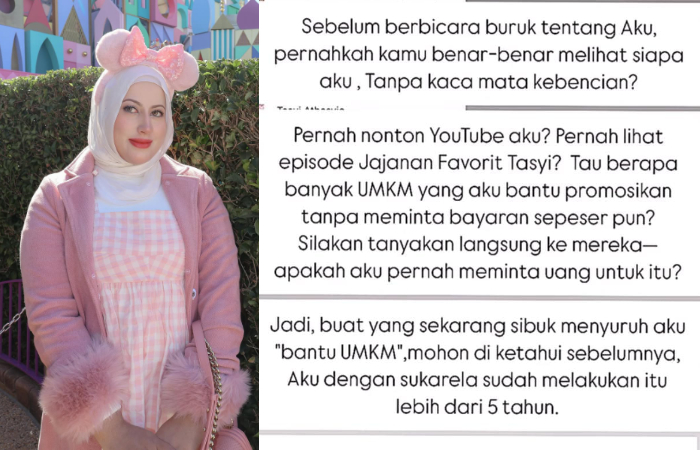 Klarifikasi Tasyi Athasyia usai dihujat karena review bika Ci Mehong dan Indomie