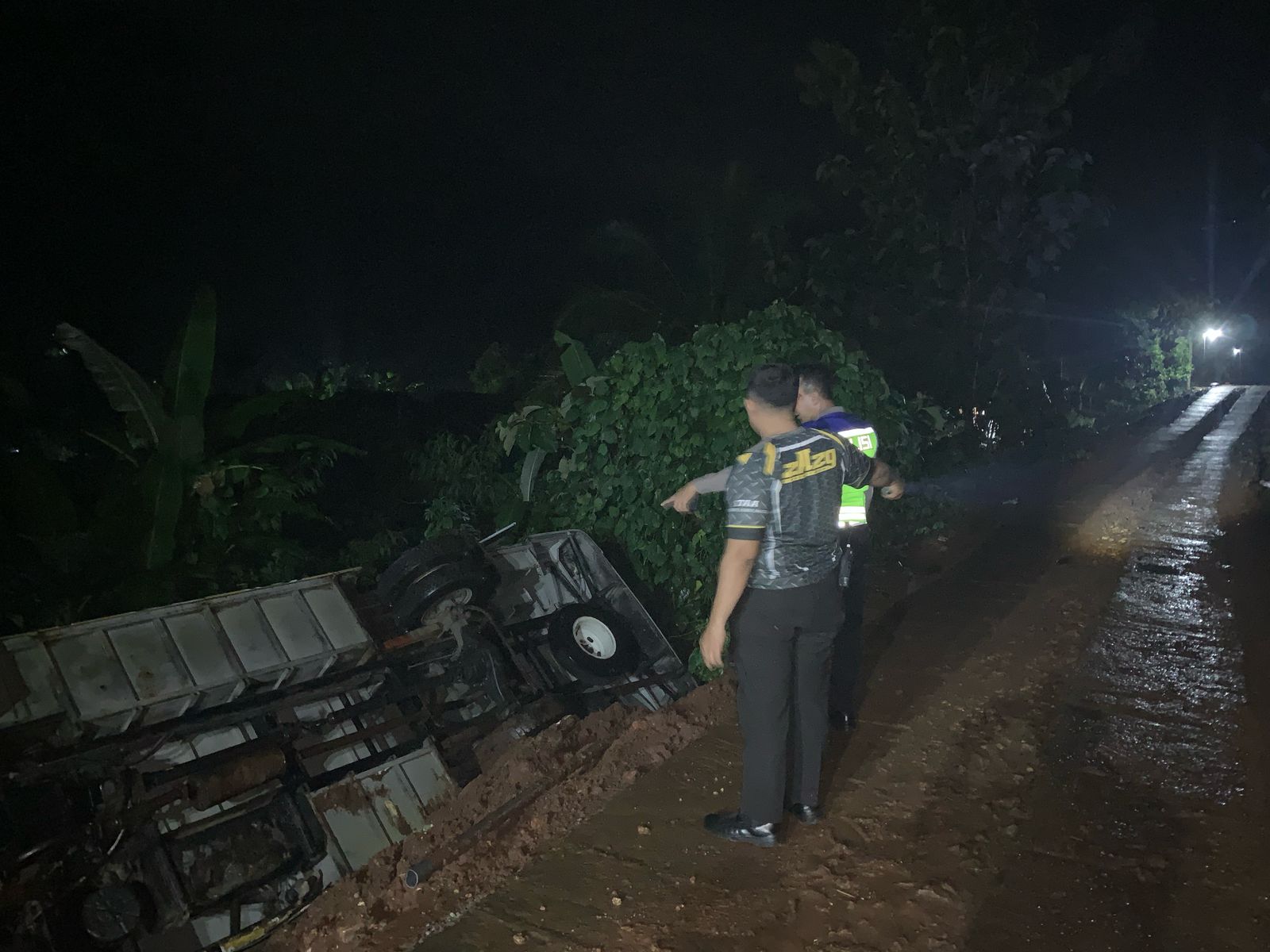Kondisi bus yang terguling ke jurang di Pracimantoro, Wonogiri