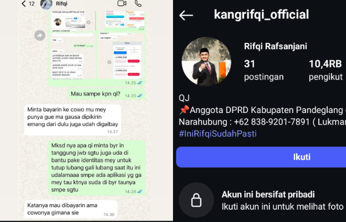 Anggota DPRD Pandeglang Rifqi Rafsanjani diduga lakukan penyalahgunaan identitas.