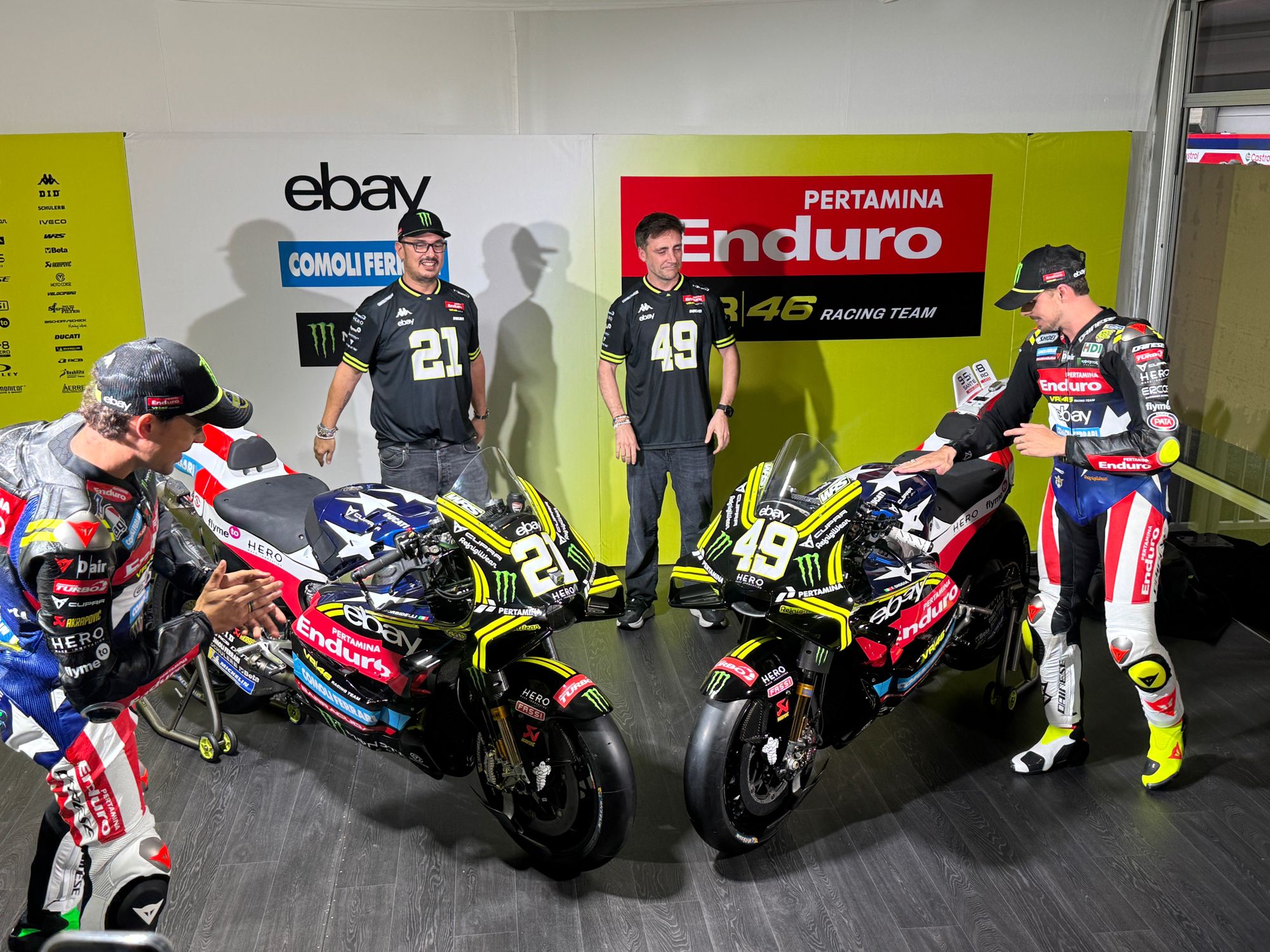 Tim Pertamina Enduro VR46 Racing menggunakan livery spesial pada MotoGP Amerika 2025 akhir pekan ini