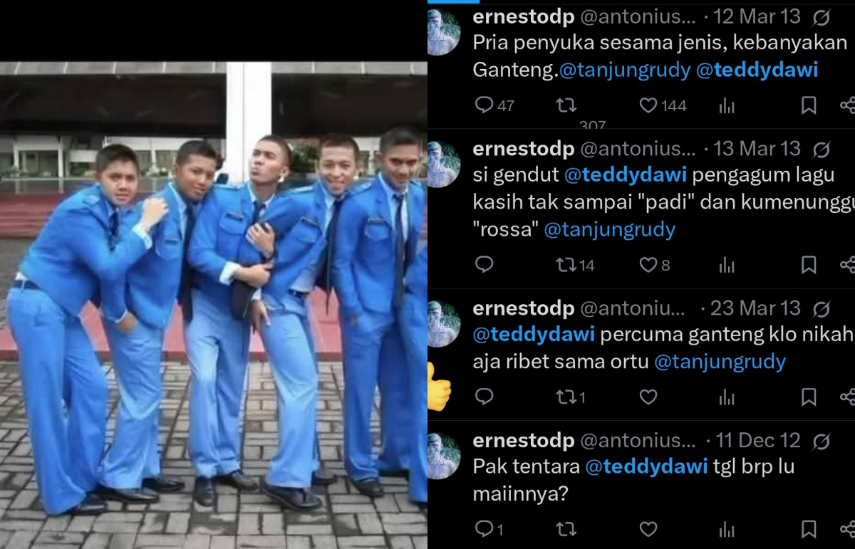 Jejak Digita diduga sahabat Seskab Teddy Indra Wijaya.