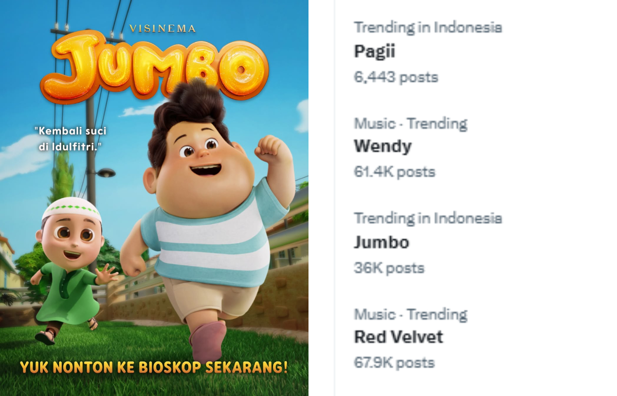 Tagar Jumbo viral di X.