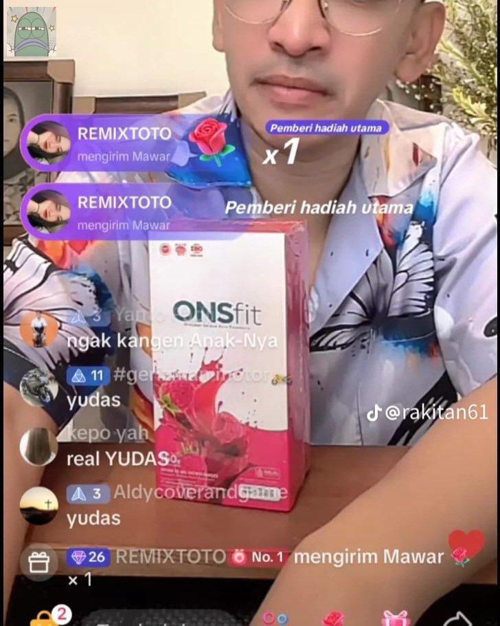 Live Tiktok Ruben Onsu dipadati dengan komentar
