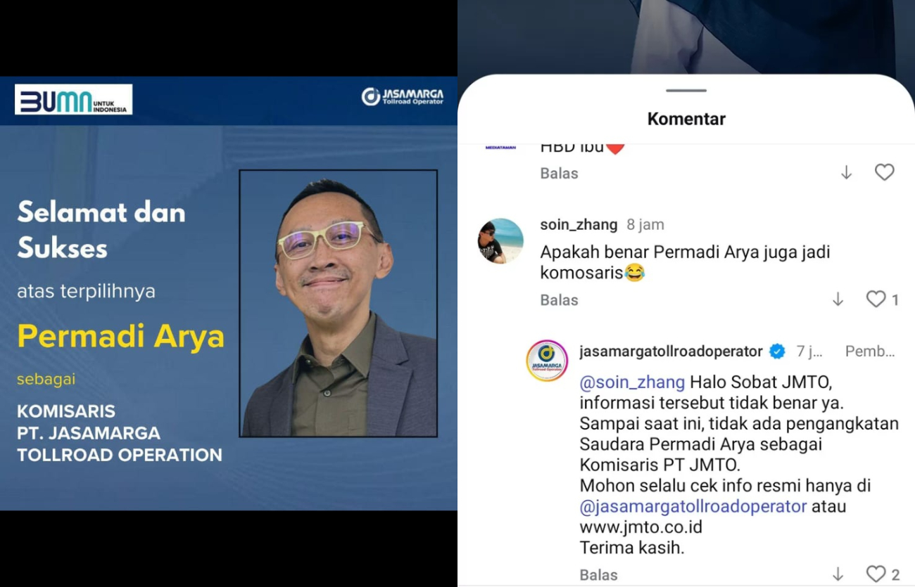 PT JMTO Bantah Abu Janda jadi komisaris.