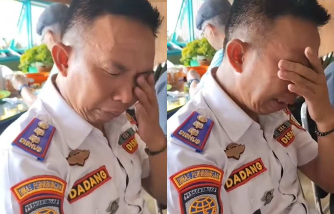 Dadang Kosasih nangis mewek ke Dedi Mulyadi.