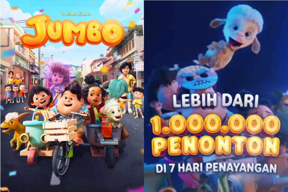 Film animasi Jumbo telah mencatatkan sejarah baru dengan berhasil menembus 1 juta penonton hanya dalam 7 hari penayangannya