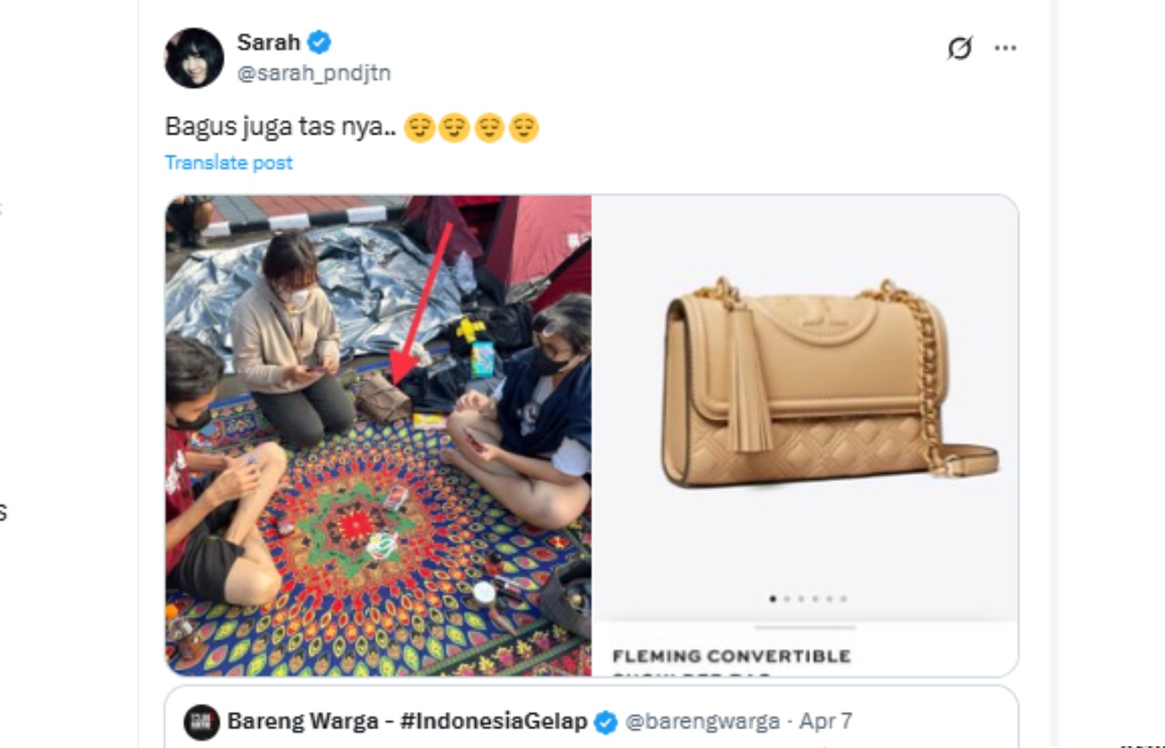 Tagar Sarah viral di X.