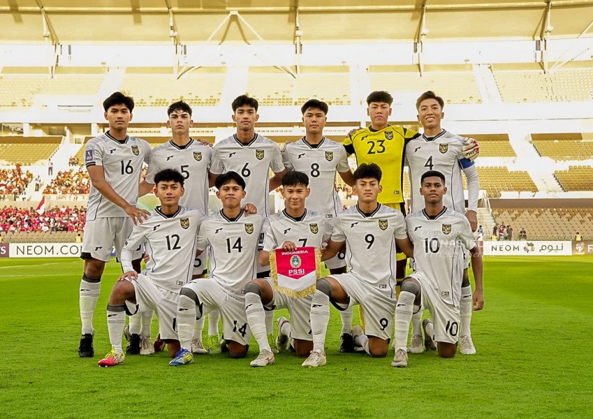 Skuad Timnas Indonesia U-17 di Piala Asia.