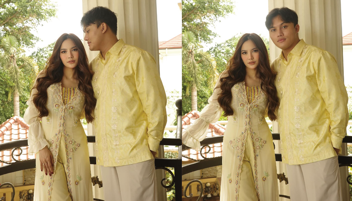 Rizky Febian dan Mahalini Raharja saat merayakan Hari Raya Idul Fitri tahun 2025.