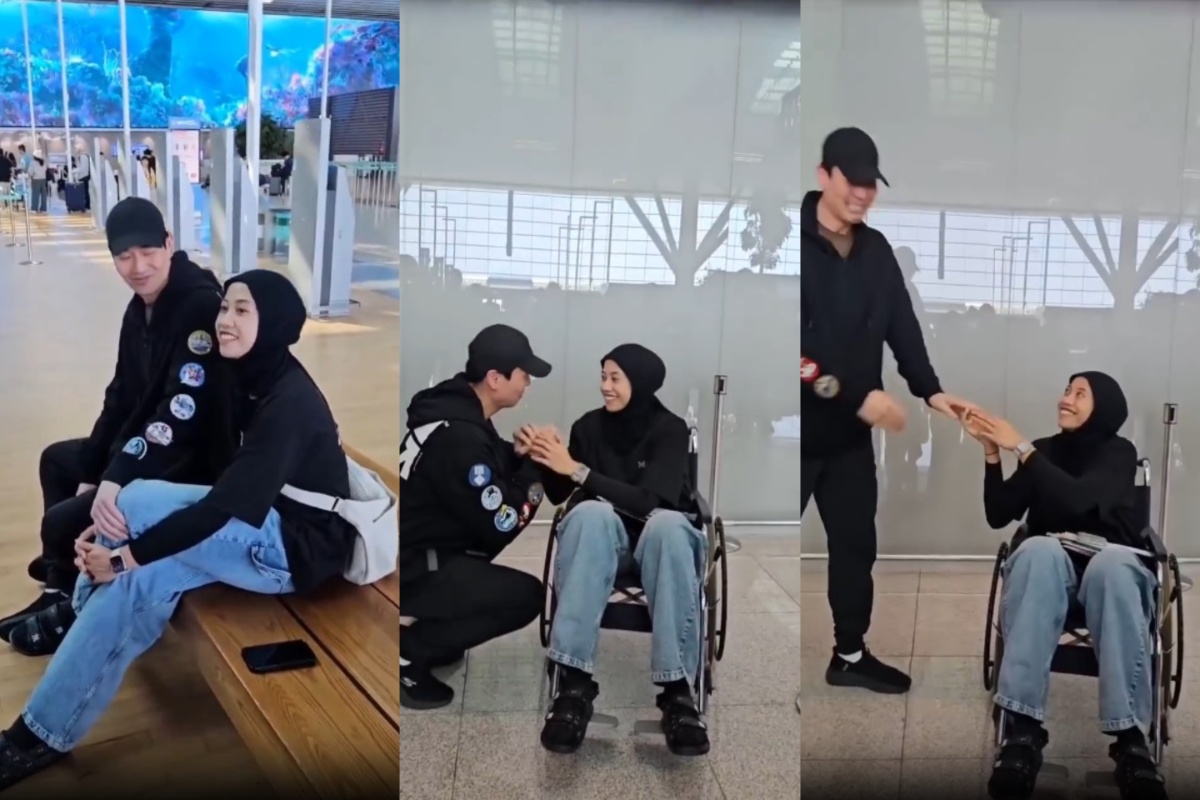 Air mata pelatih Red Sparks, Ko Hee jin tumpah ketika mengantarkan Megawati Hangestri Pertiwi ke bandara untuk pulang ke Indonesia.