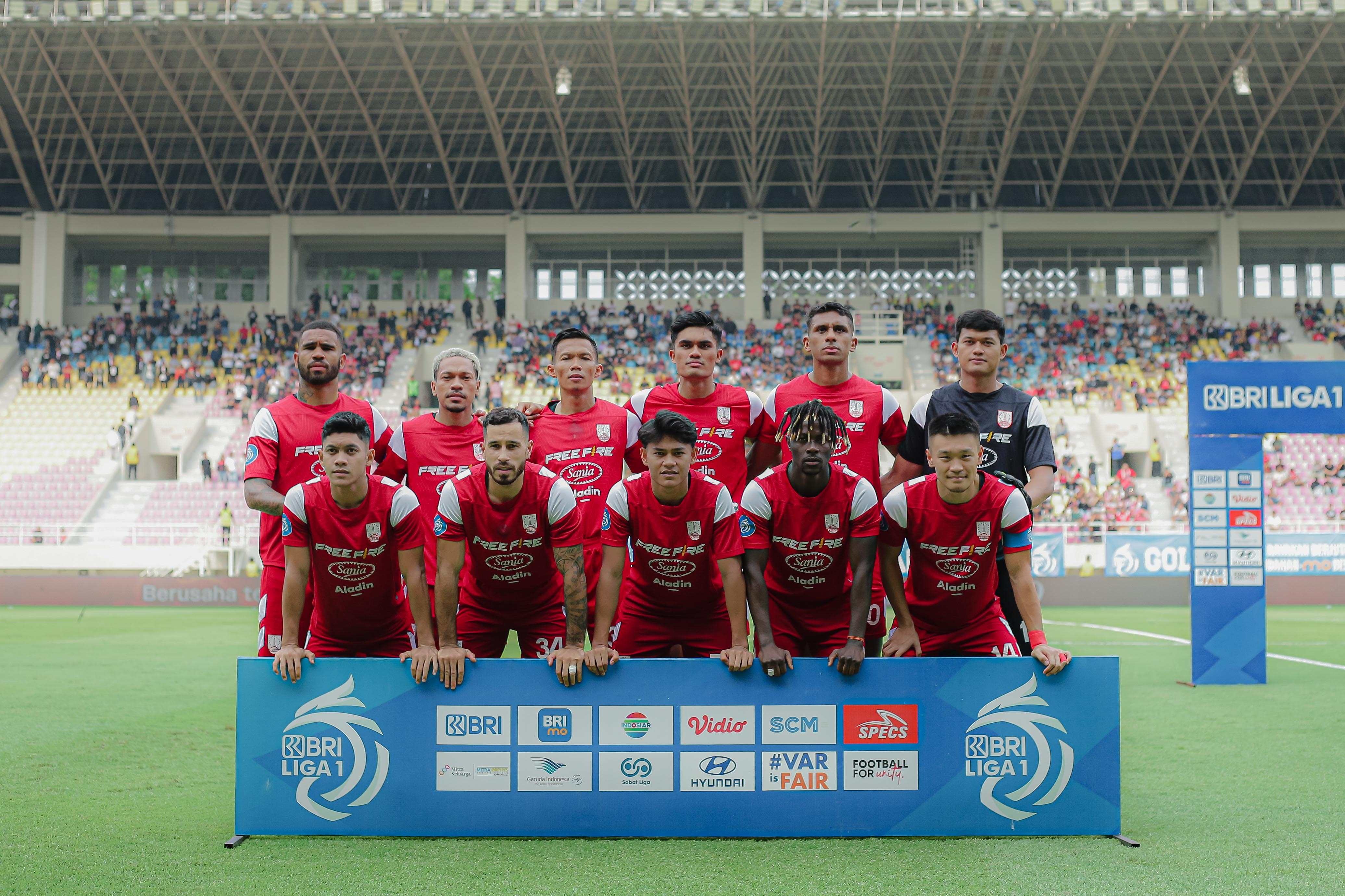 Skuad Persis Solo vs Malut United di Stadion Manahan.