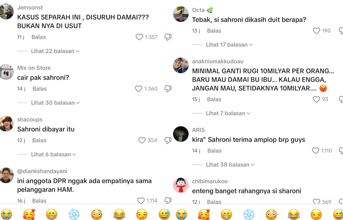 Komentar di TikTok soal momen Ahmad Sahroni bahas sirkus OCI dan Taman Safari.
