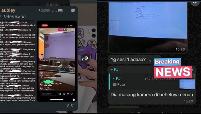 Diduga bukti kecurangan UTBK 2025.