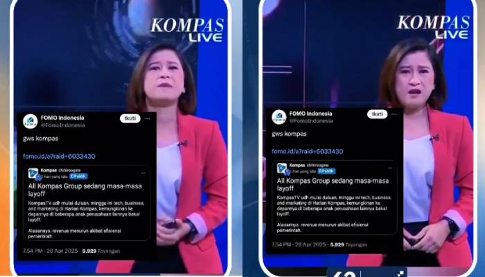 Tangis haru reporter Kompas TV.