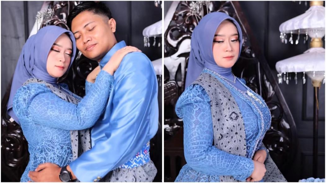 Bu guru Salsayang viral bersama suaminya.