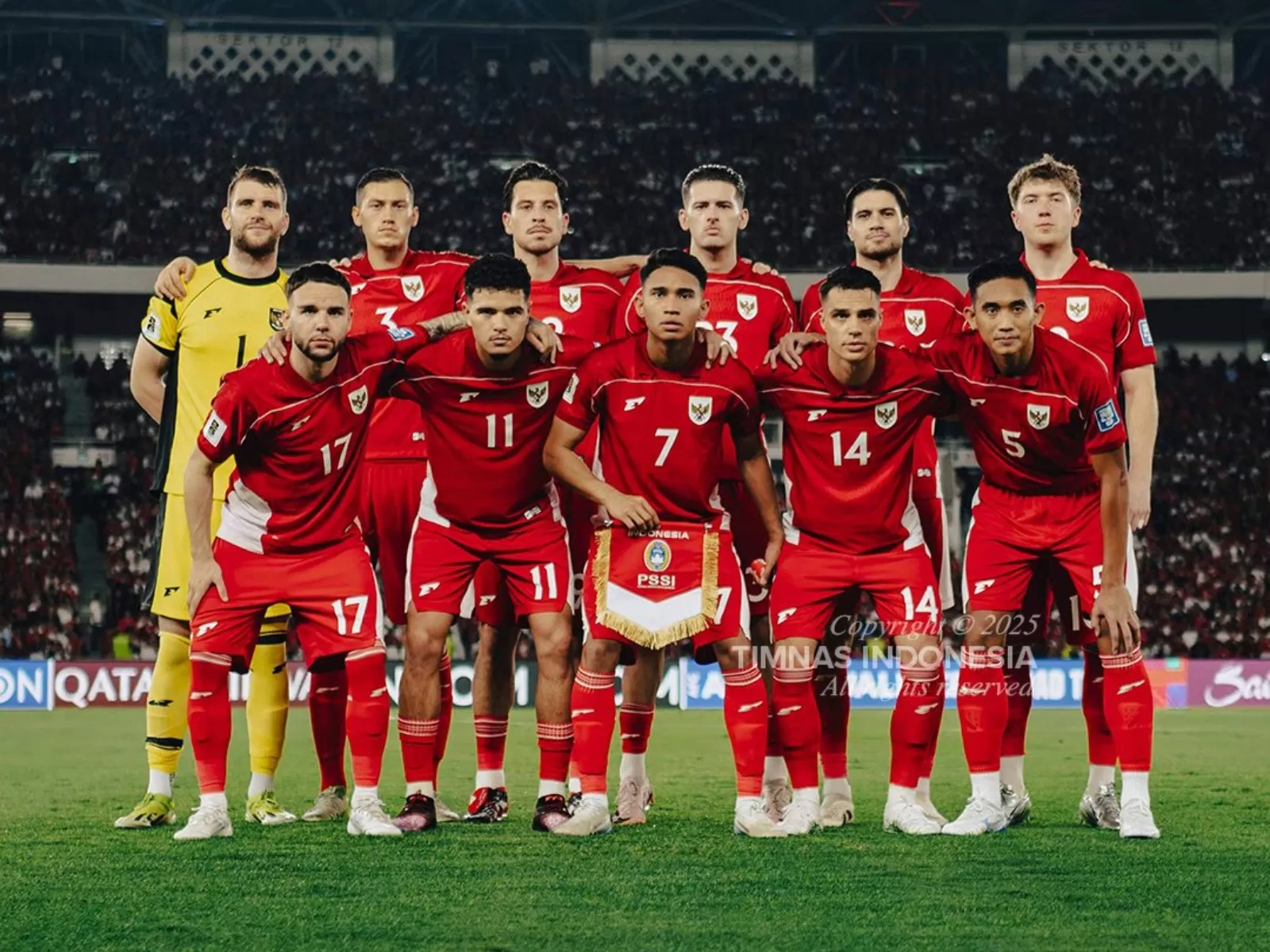 Timnas Indonesia saat menghadapi Bahrain.