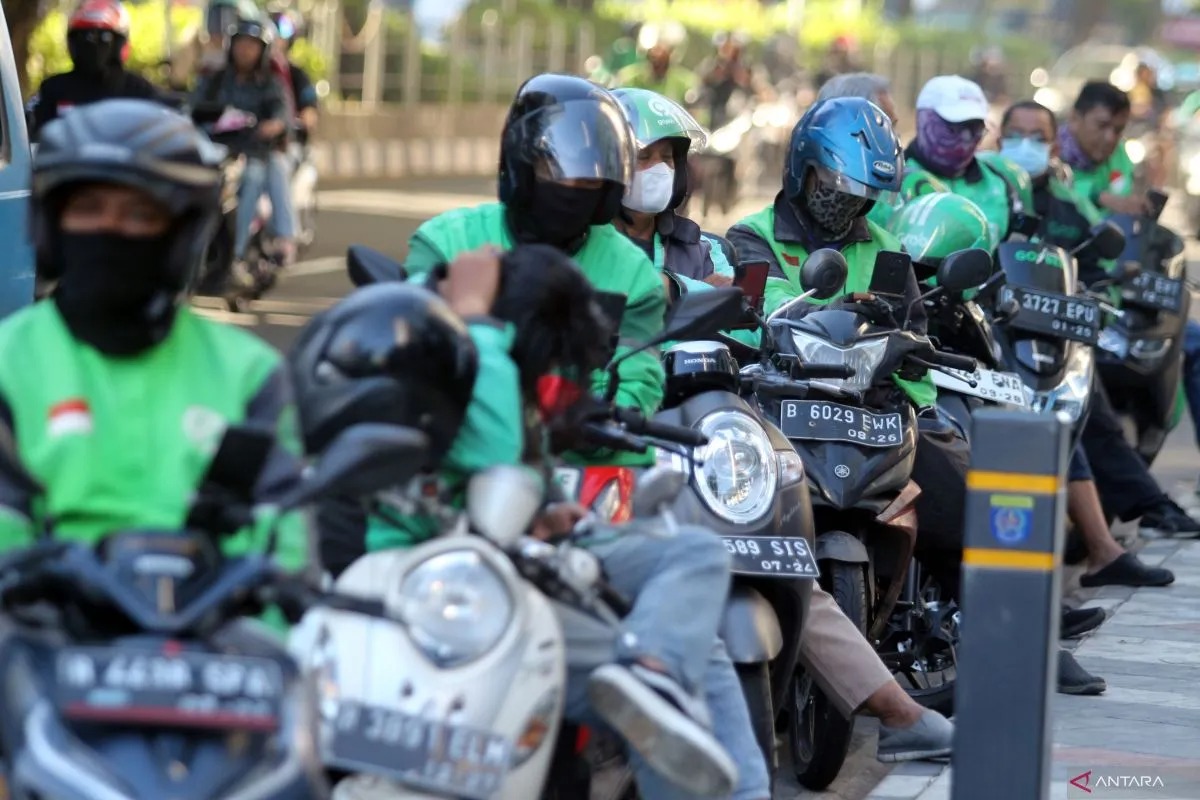 Ilustrasi ojek online.