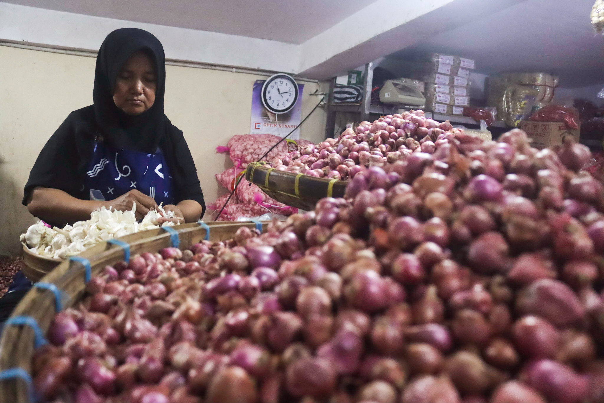 Melimpah : Bawang merah mempunya banyak manfaat untuk kesehatan tubuh.