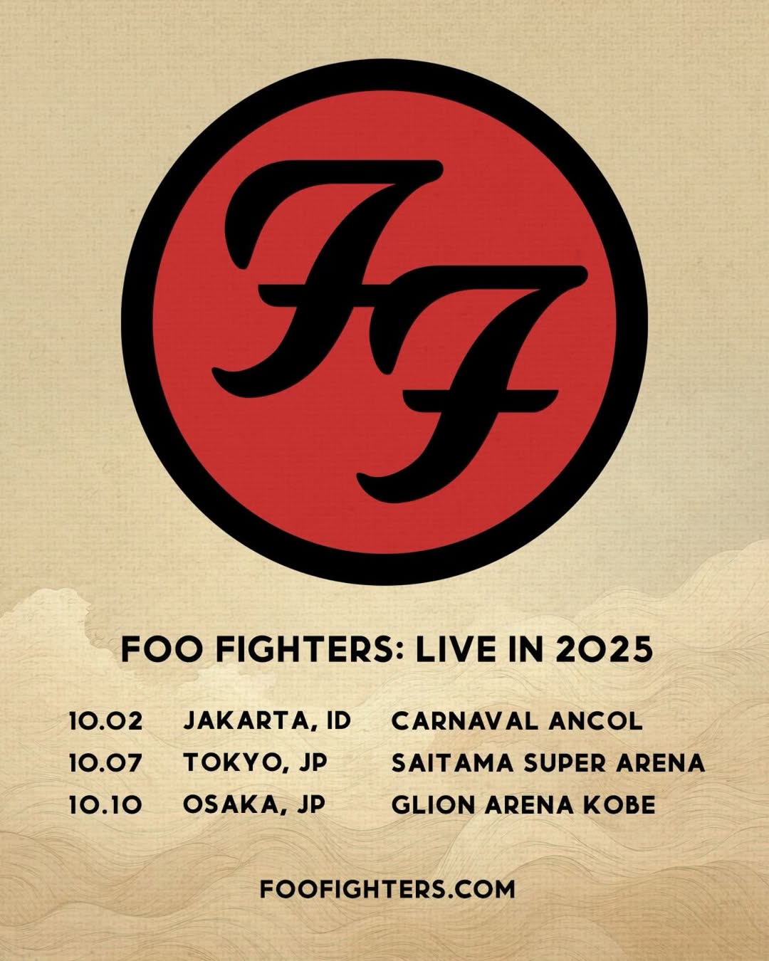 Band legendaris Foo Fighters bakal manggung di Jakarta.