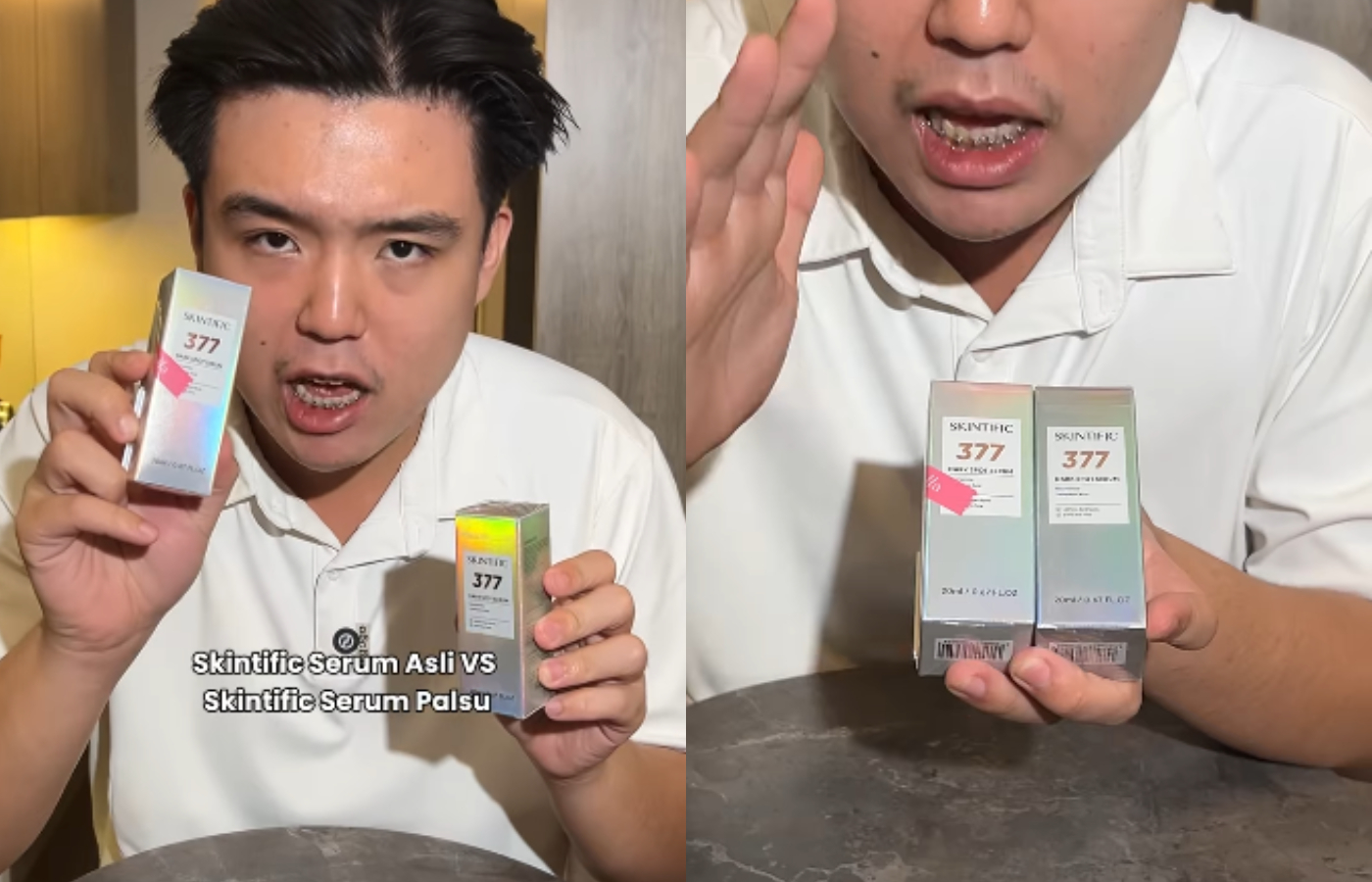 Cara cek perbedaan serum Skintific Asli vs Palsu.