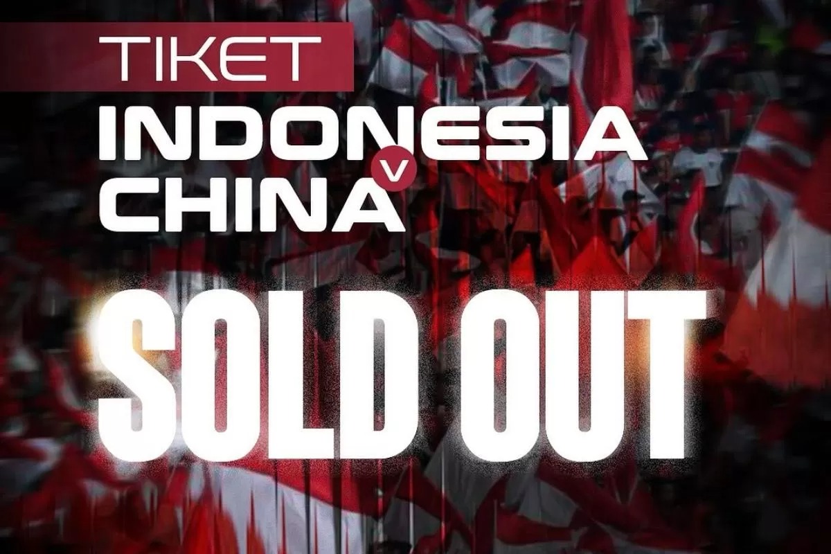 Tiket Indonesia vs Tiongkok habis, begini cara transfer tiket jika tak jadi menonton langsung.