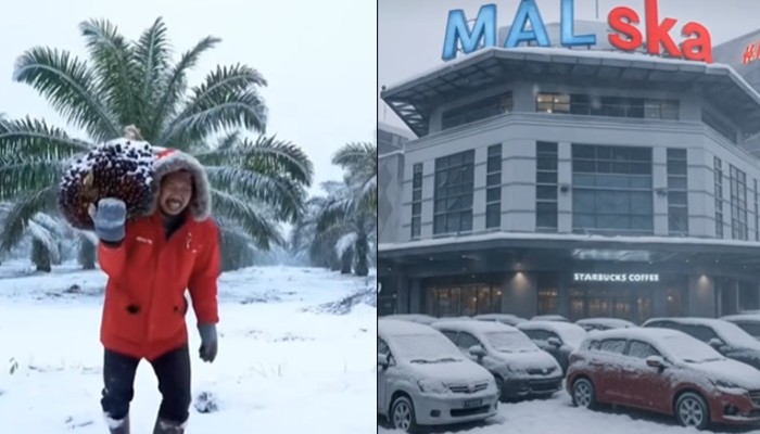 Video viral Riau bersalju di TikTok.