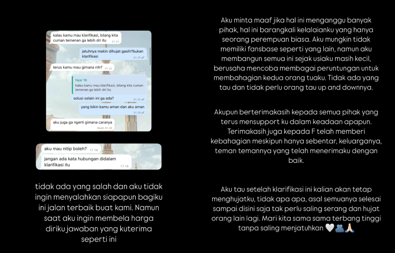 Klarifikasi Amanda Lucson.