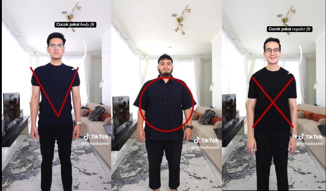 Ilustrasi - Cara memilih baju sesuai bentuk tubuh.