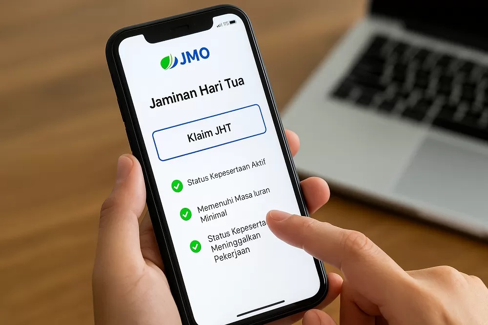 Cara klaim JHT Rp15 juta secara online lewat HP. (ISTIMEWA)