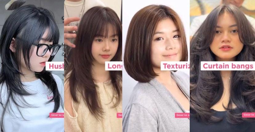 Rekomendasi gaya rambut untuk pipi tembam atau chubby.