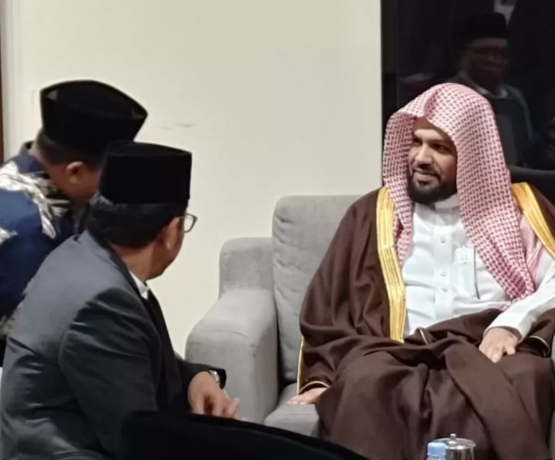 Imam Besar Masjid Nabawi Madinah Arab Saudi, Syekh Ahmad bin Ali Al-Hudhaify dalam kunjungan ke Indonesia.