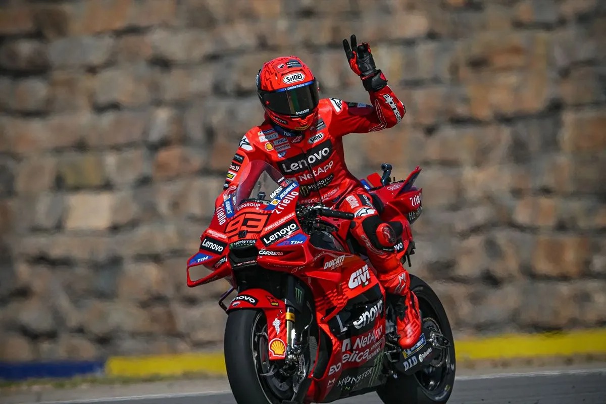Pembalap Ducati Lenovo Marc Marquez mengamankan pole position sebanyak tujuh kali di Grand Prix Aragon.