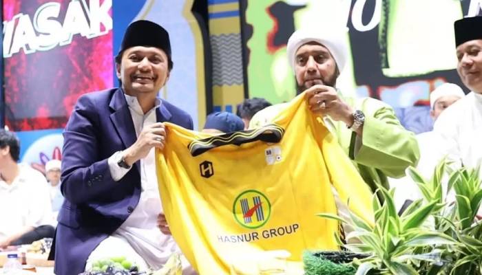CEO Barito Putera, Hasnuryadi Sulaiman, saat launching skuad Barito Putera.