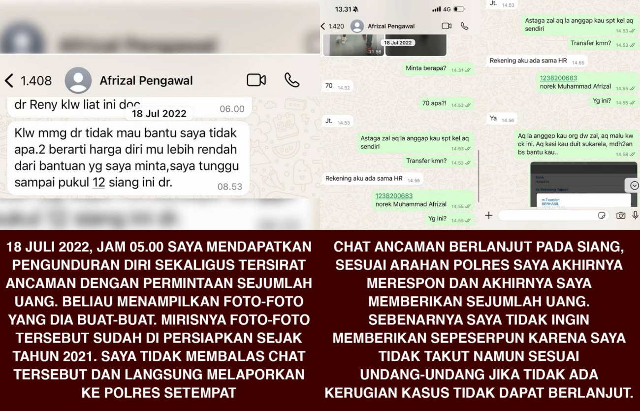 dr Richard Lee beberkan isi pesan WhatsApp yang pernah dikirimkan Afrizal.