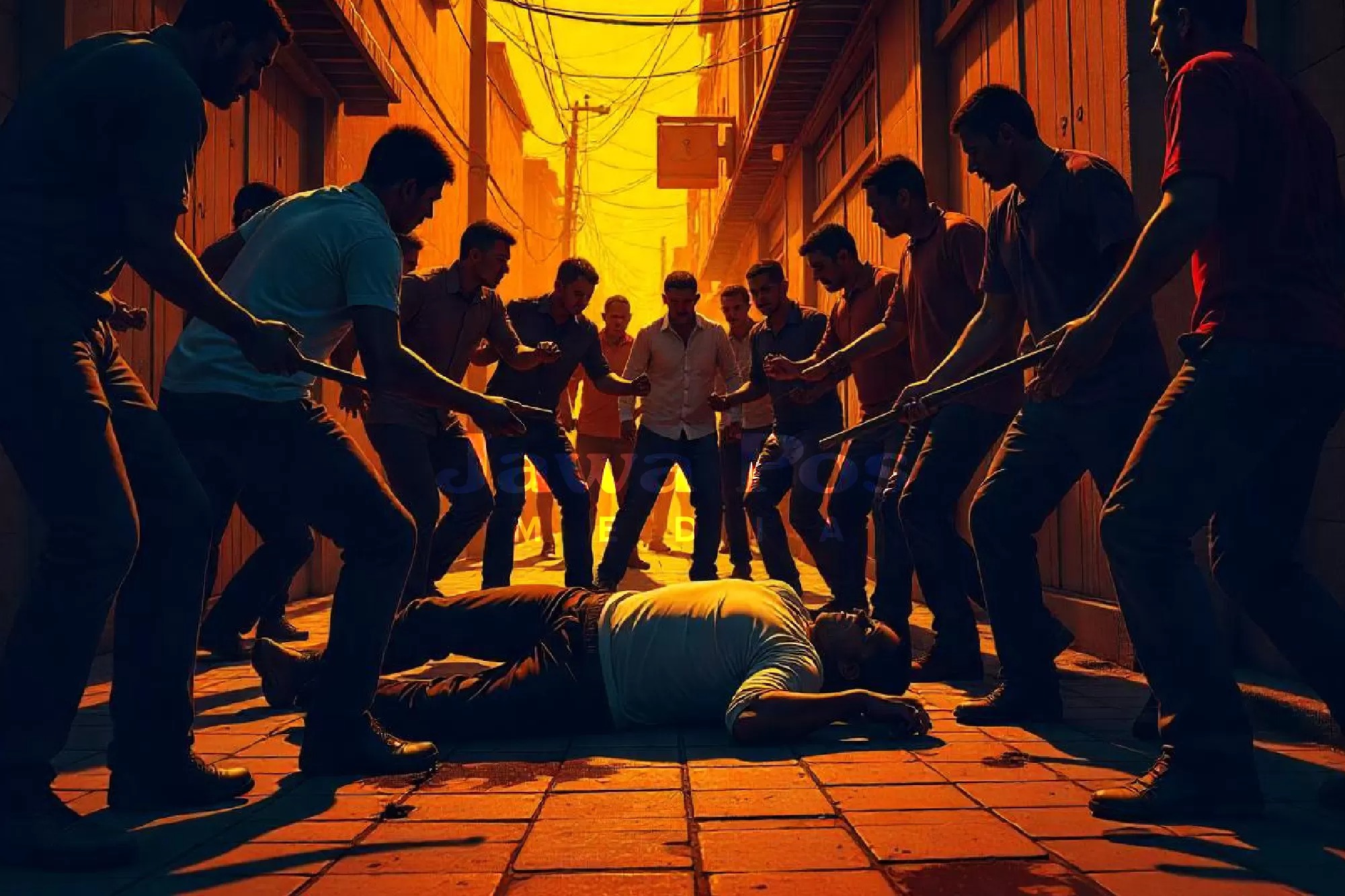 Ilustrasi pengeroyokan dan penganiayaan.