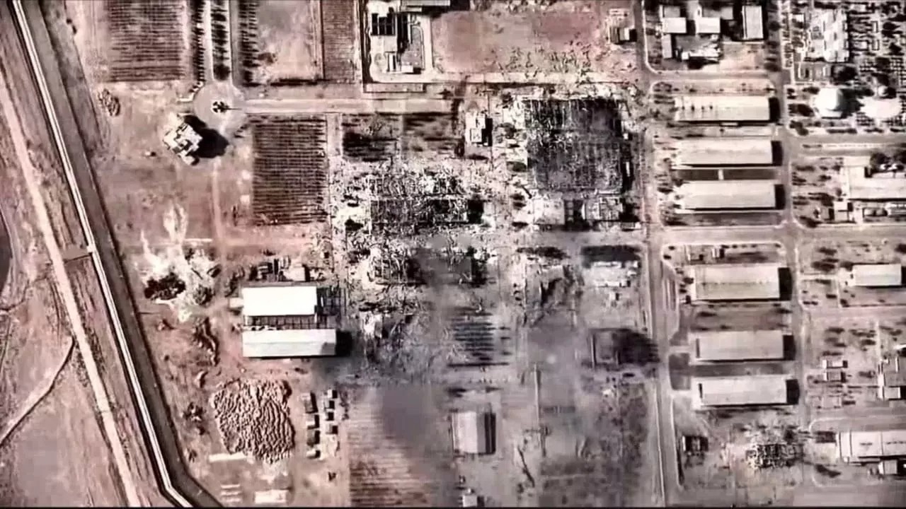Foto yang dirilis IDF memperlihatkan kondisi fasilitas nuklir di Isfahan, Iran, yang hancur usai serangan udara pada Sabtu 21 Juni 2025.