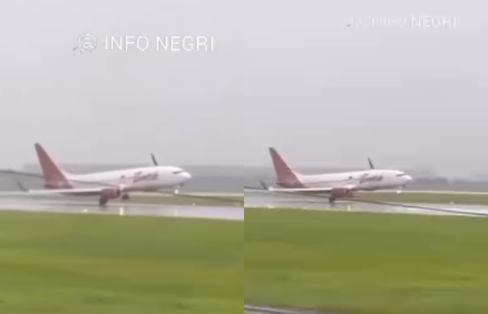 Viral pesawat Batik Air miring saat landing di Bandara Soekarno Hatta.