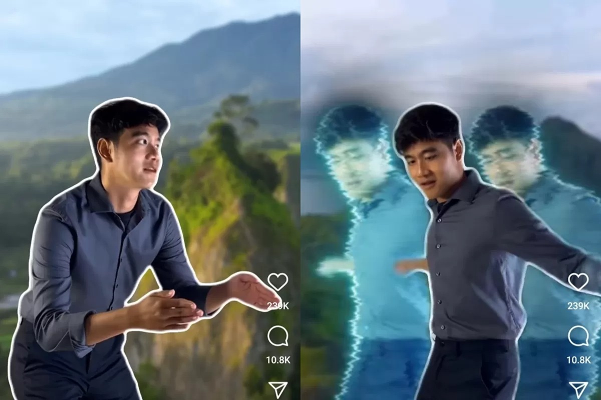 Tangkapan layar Gibran buat video AI tarian Pacu Jalur.