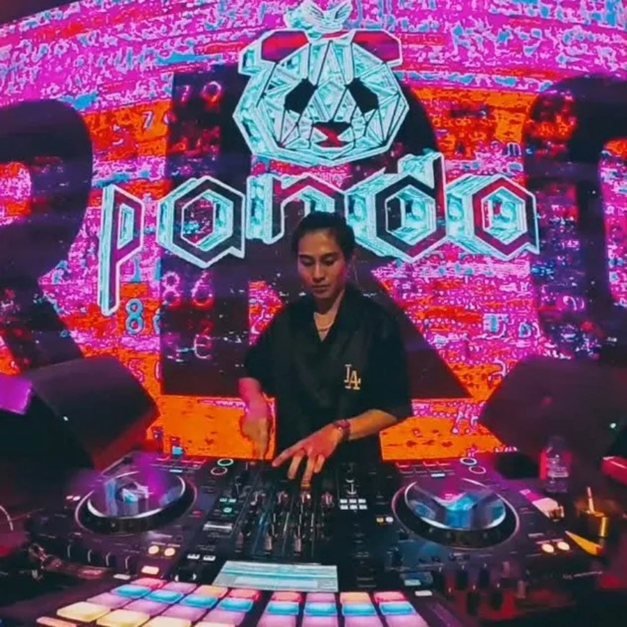 Dj Panda saat beraksi.
