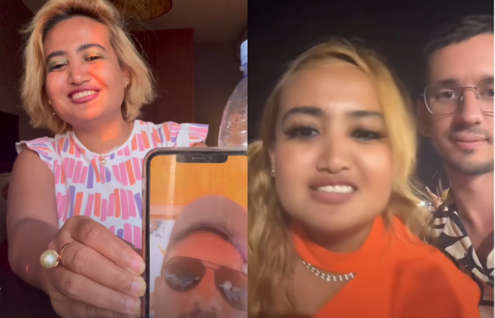 Lina Mukherjee dan pacar bulenya.